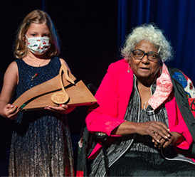 Lucia Lipton and 2020 Inductee Ethel Caffie-Austin