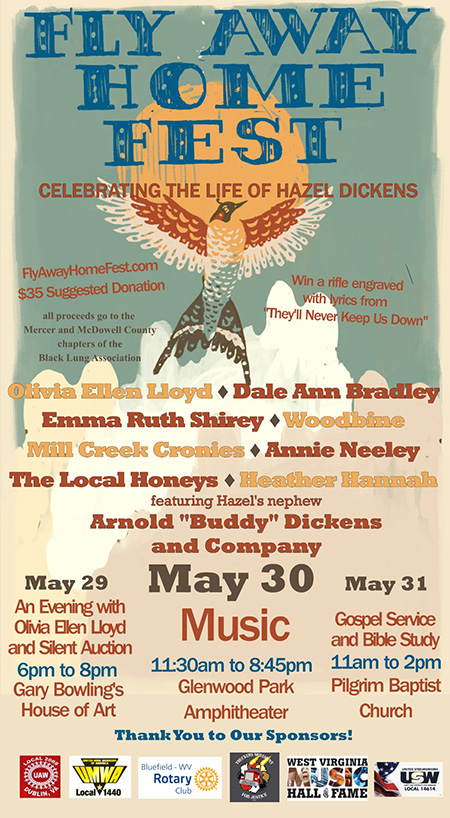 Fly Away Home Fest celebrating Hazel Dickens 100th Birthday